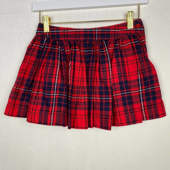 Est. 1989 Place Kids Girls Size 8 Red Plaid Pleated Stretch Skirt - Picture 1 of 7